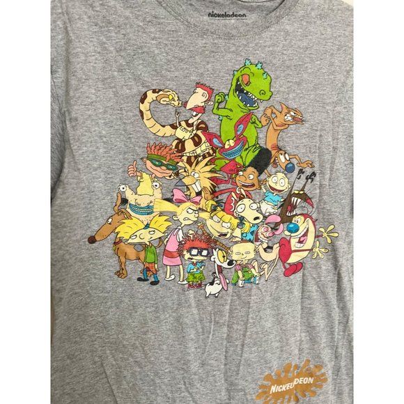 Nickelodeon Grey Character T-Shirt - Size Medium - Picture 3 of 8